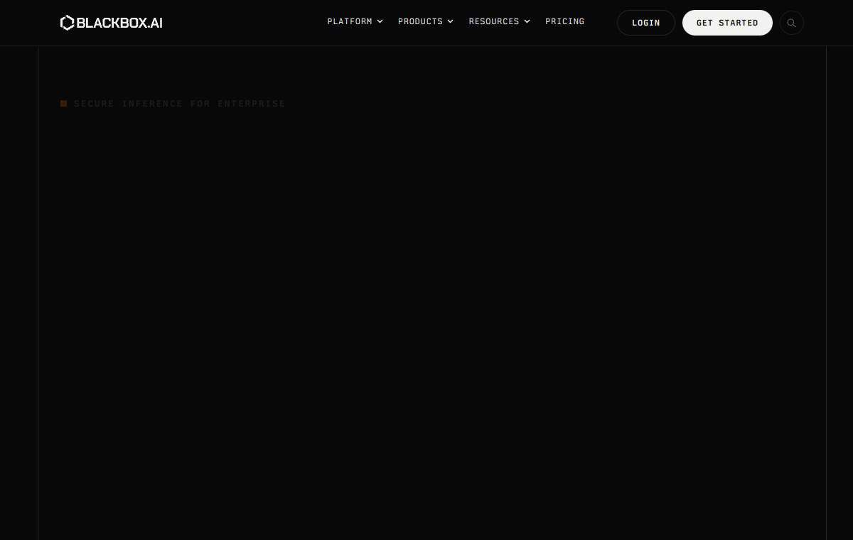 Blackbox AI official website screenshot