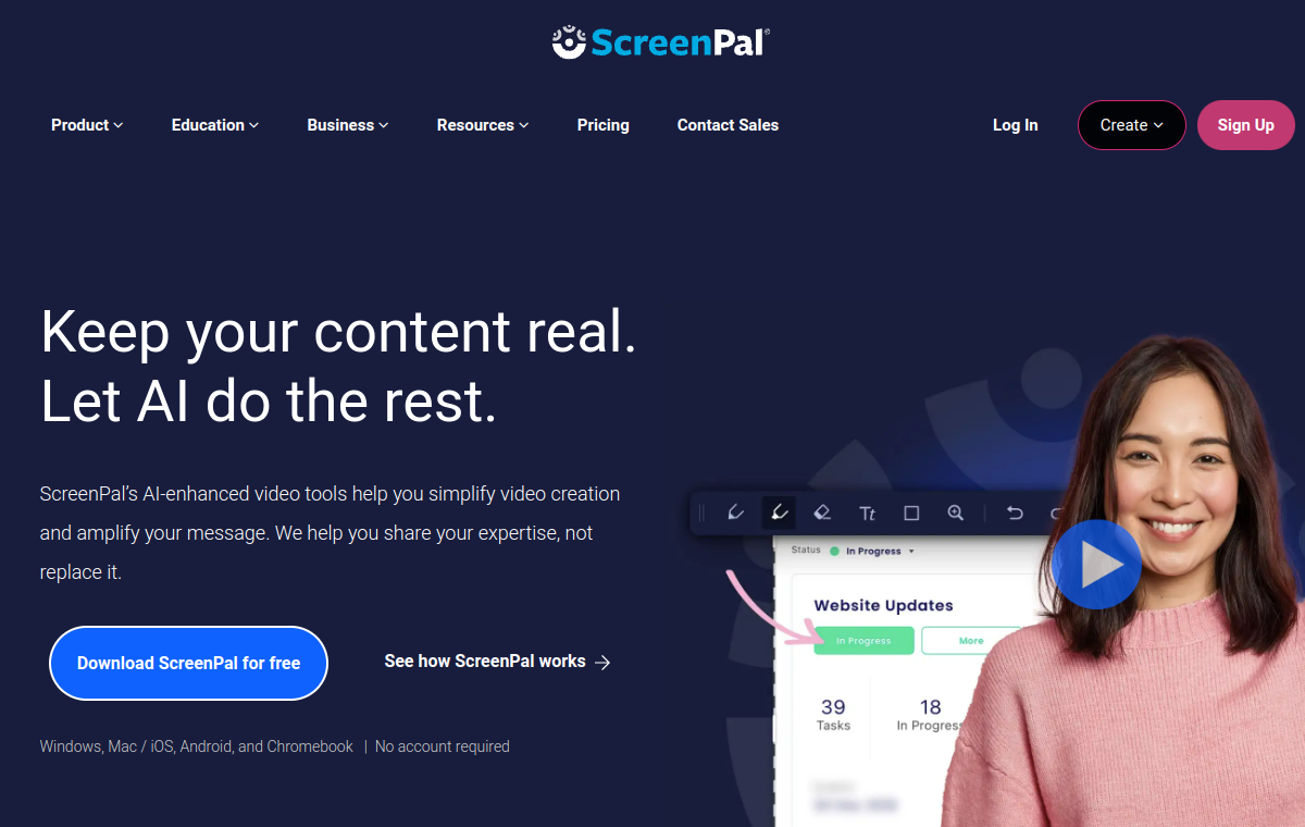 ScreenPal official website screenshot