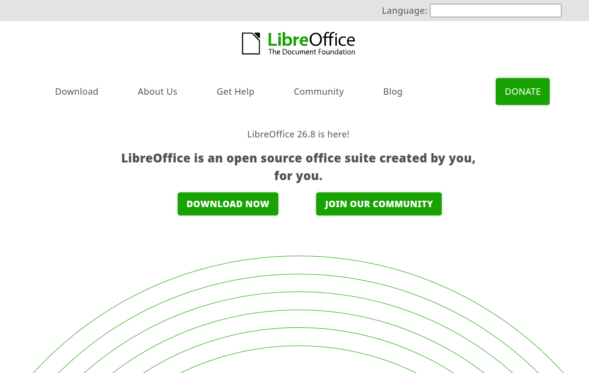 LibreOffice Writer official website screenshot