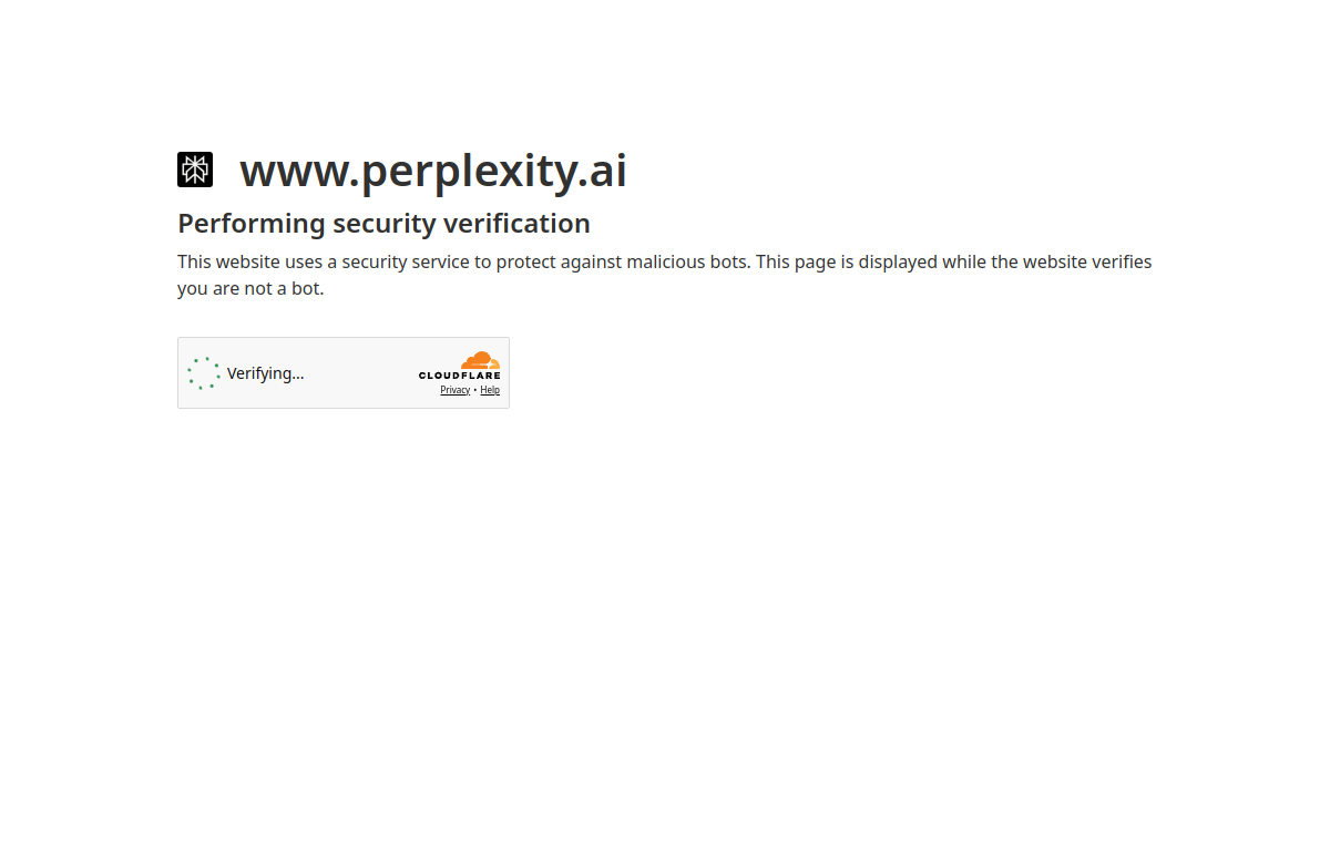 Perplexity official website screenshot