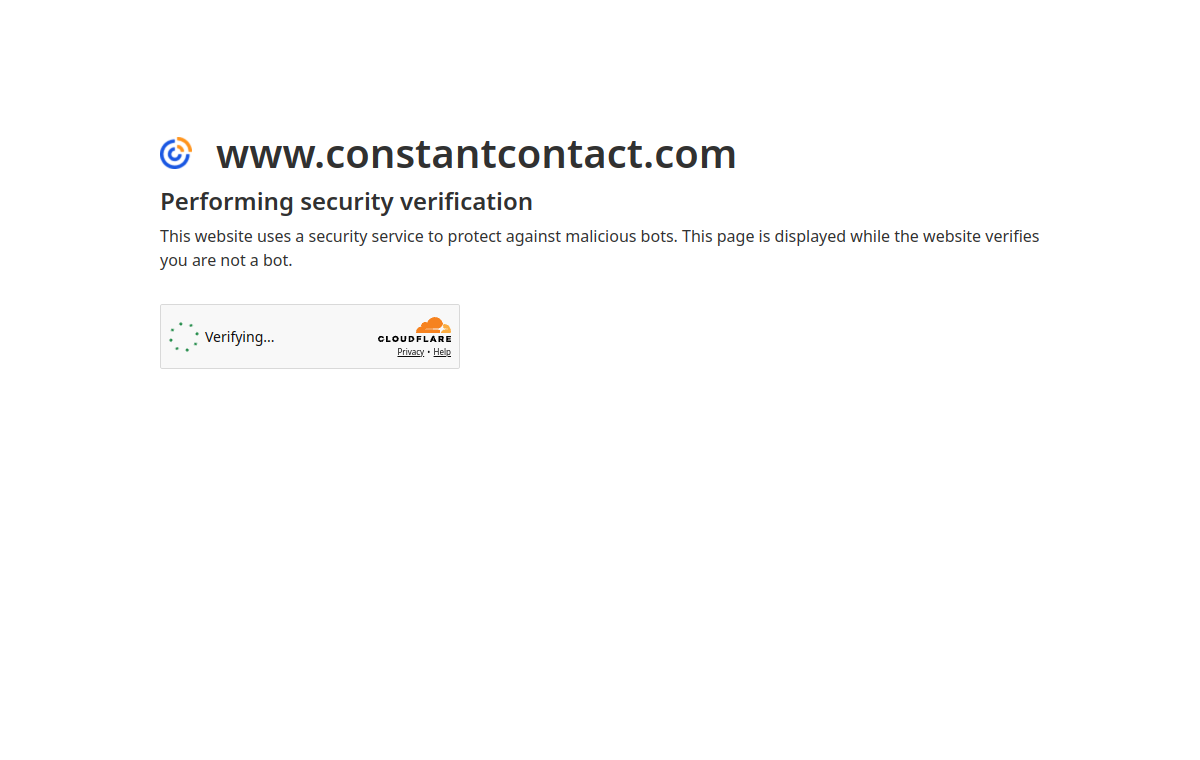 Constant Contact official website screenshot