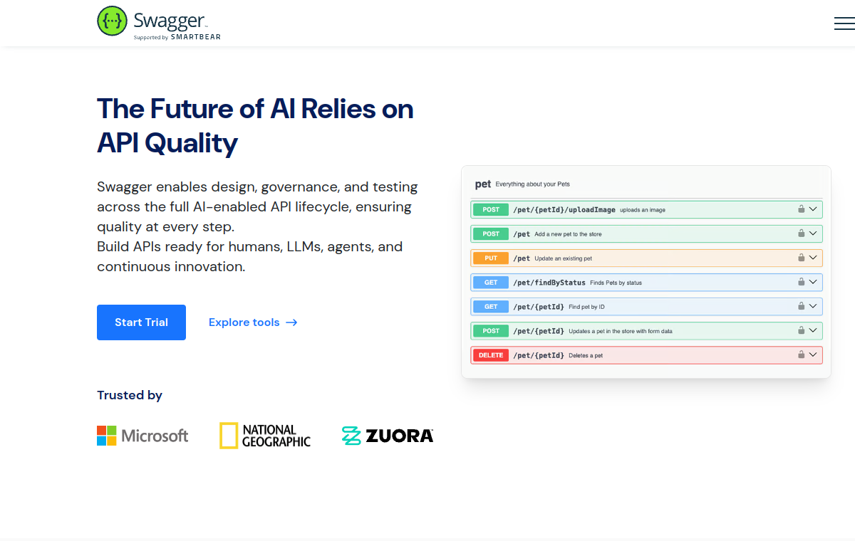 SwaggerHub official website screenshot