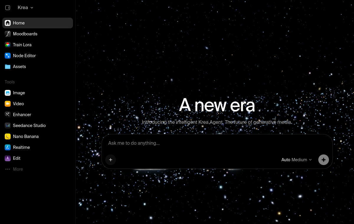 Krea AI official website screenshot