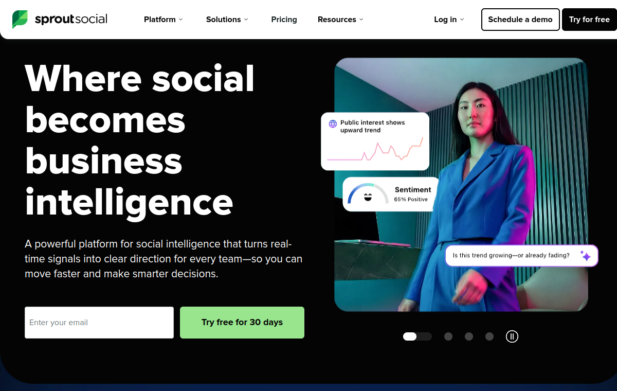 Sprout Social official website screenshot