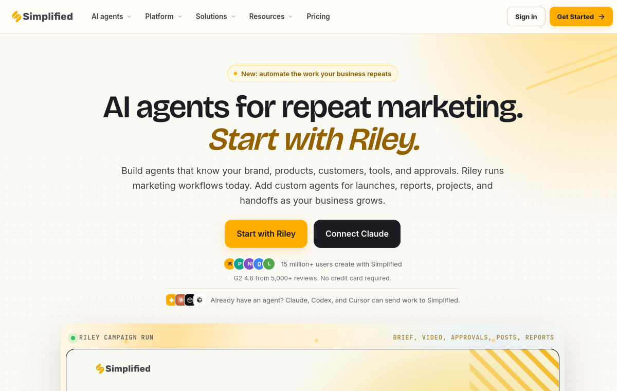 Simplified official website screenshot