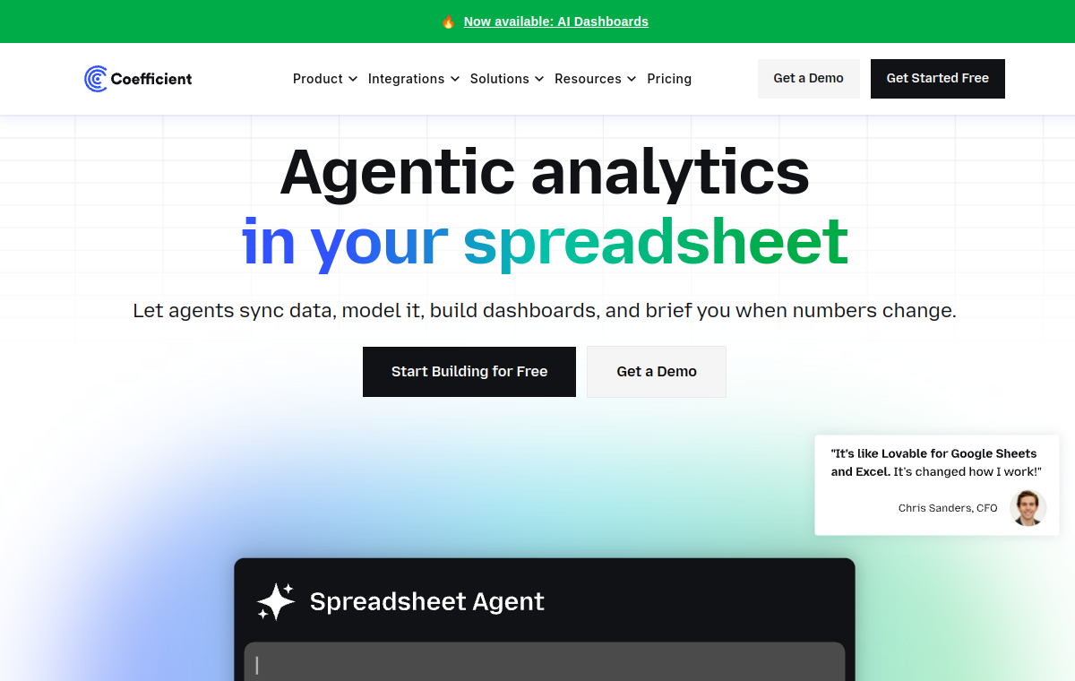 Coefficient official website screenshot