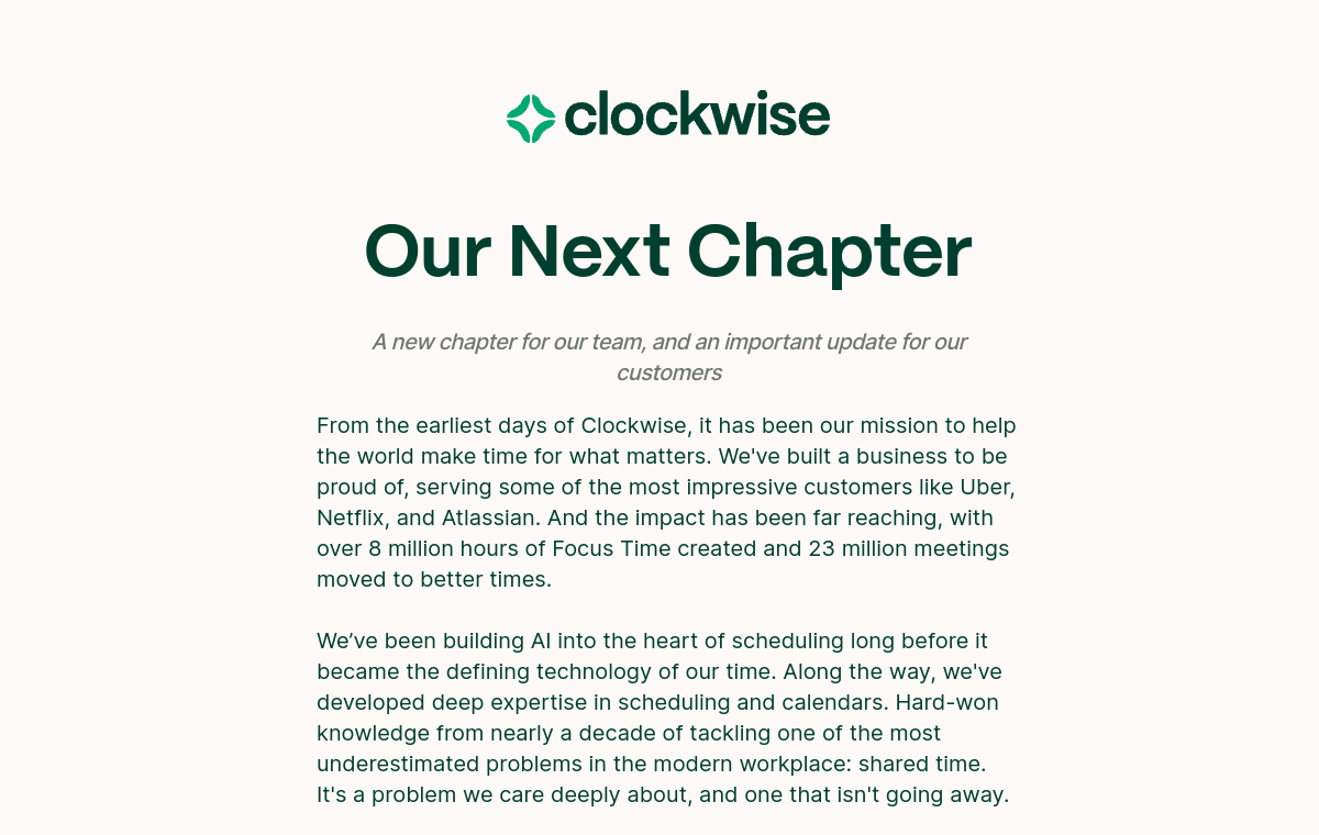 Clockwise official website screenshot
