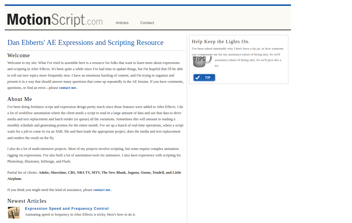 Motionscript official website screenshot