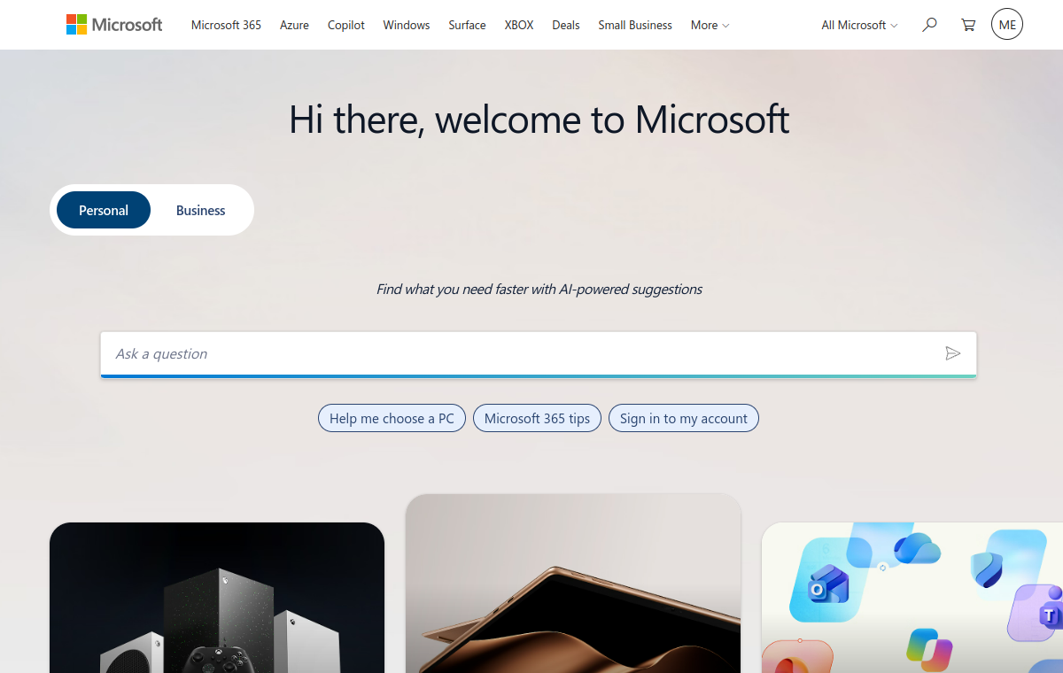 Microsoft Excel official website screenshot