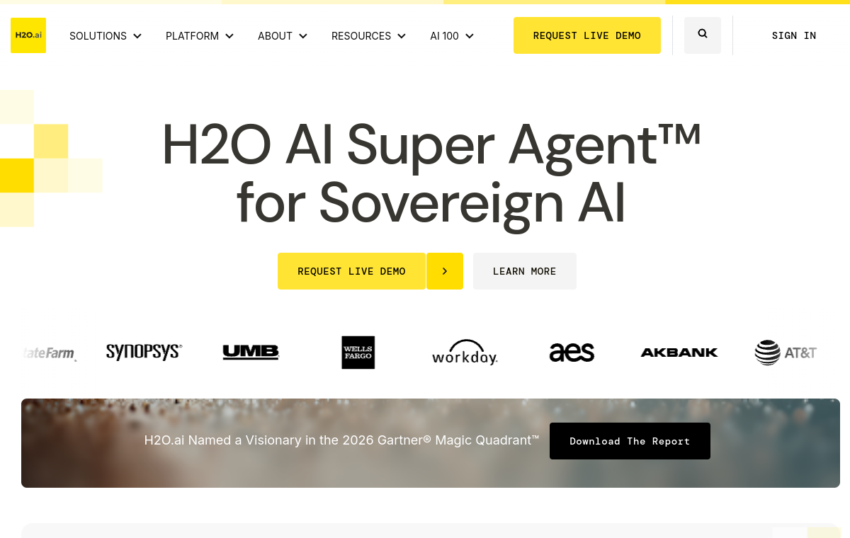 H2O.ai official website screenshot