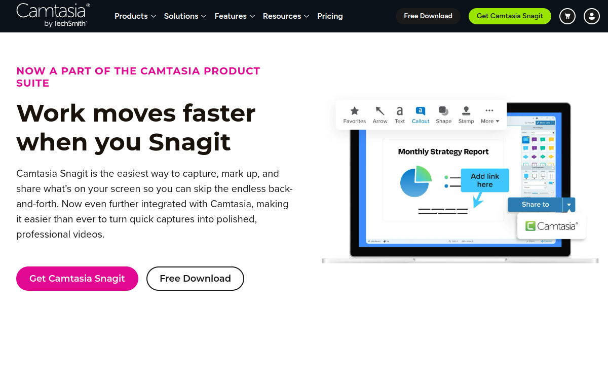 Snagit official website screenshot