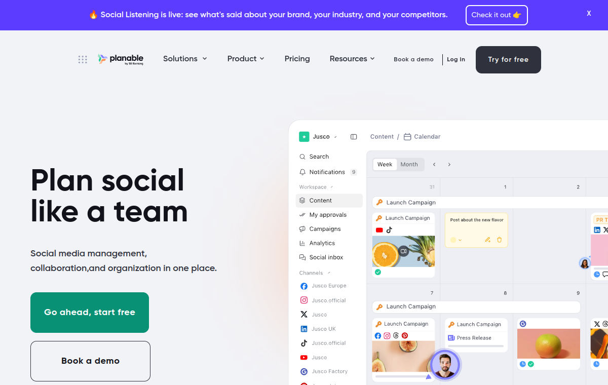 Planable official website screenshot