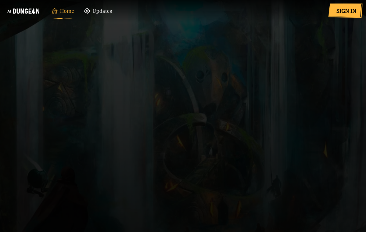 AI Dungeon official website screenshot