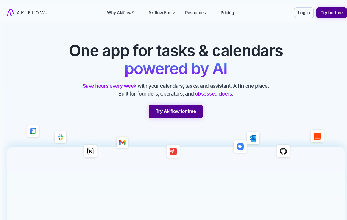 Akiflow official website screenshot
