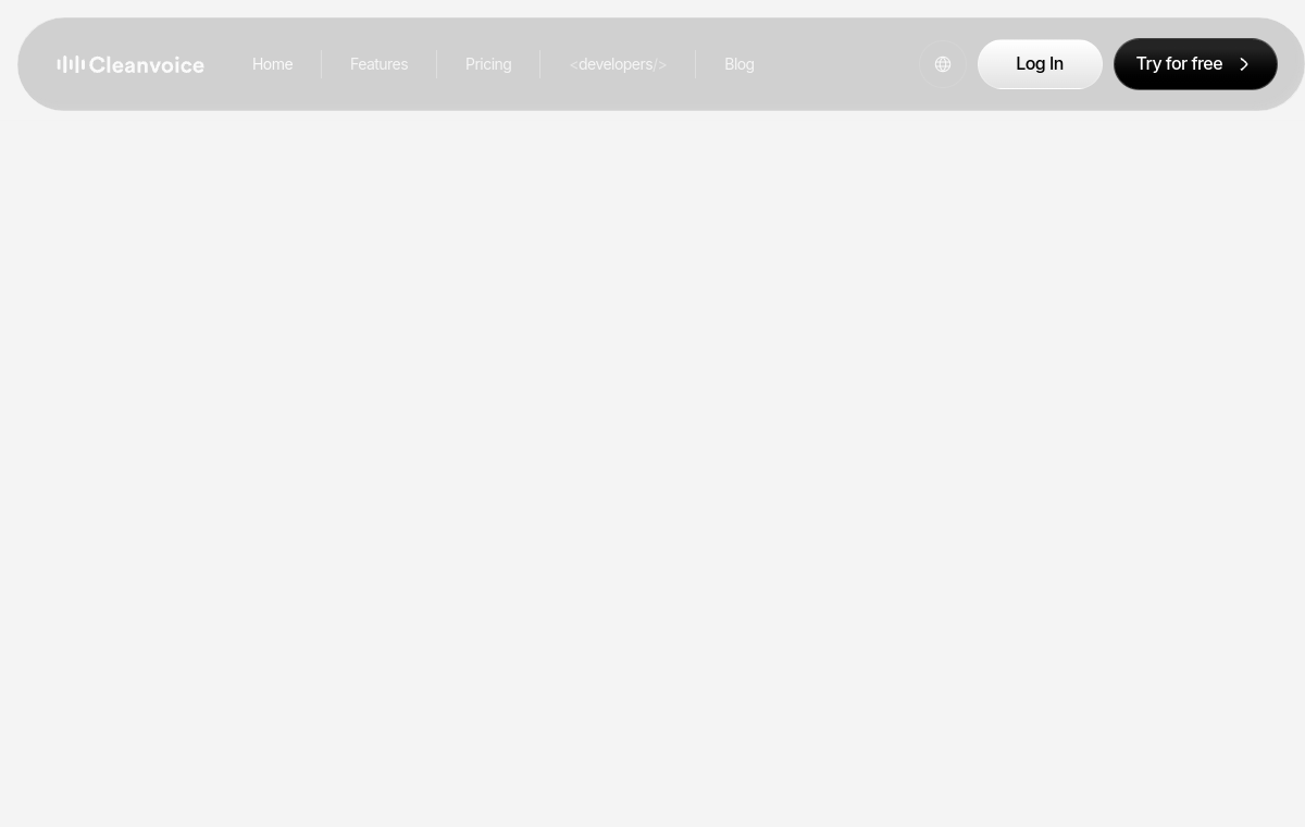 Cleanvoice AI official website screenshot