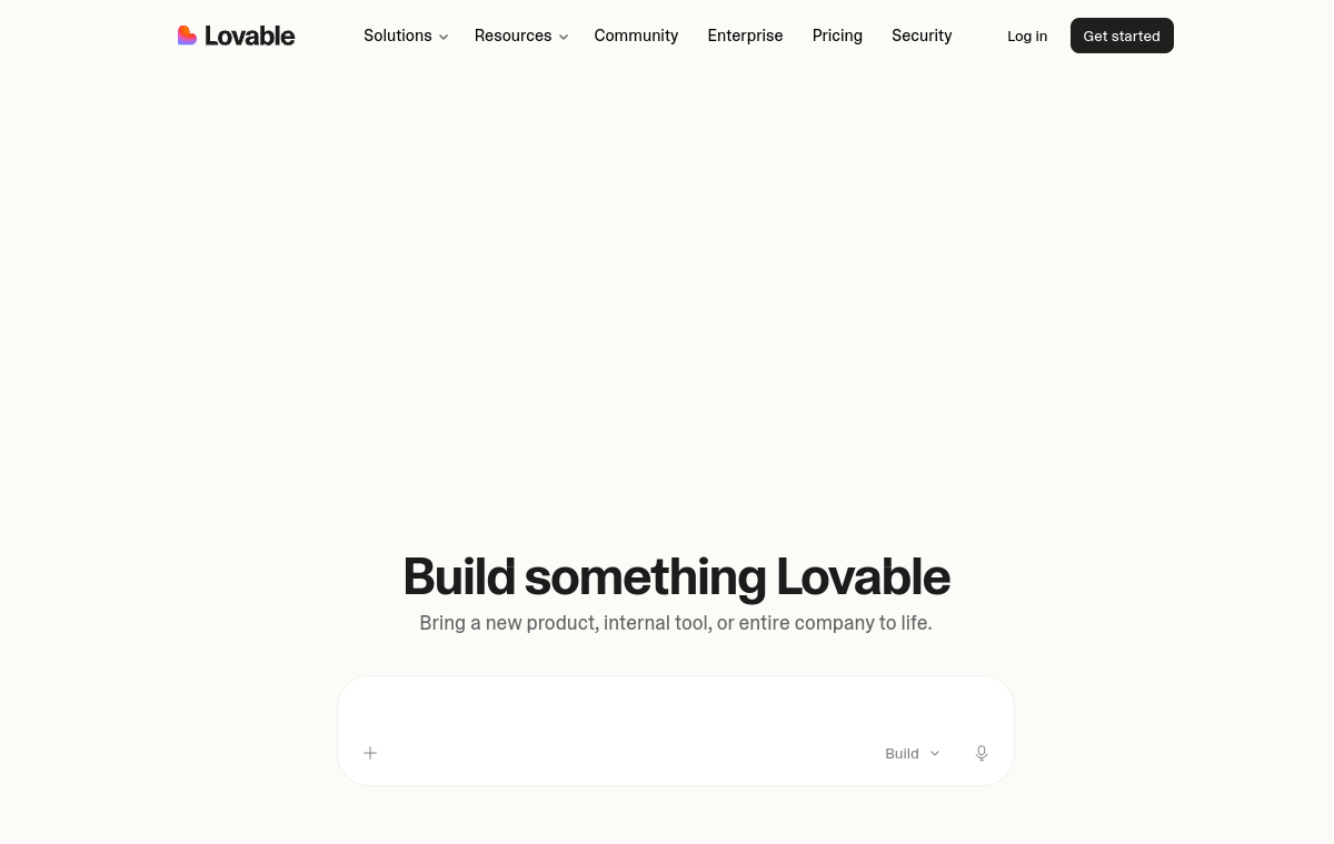 Lovable official website screenshot