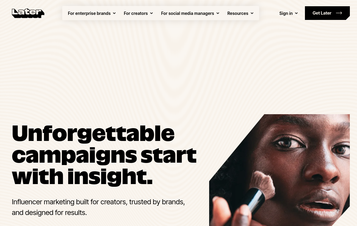 Later official website screenshot