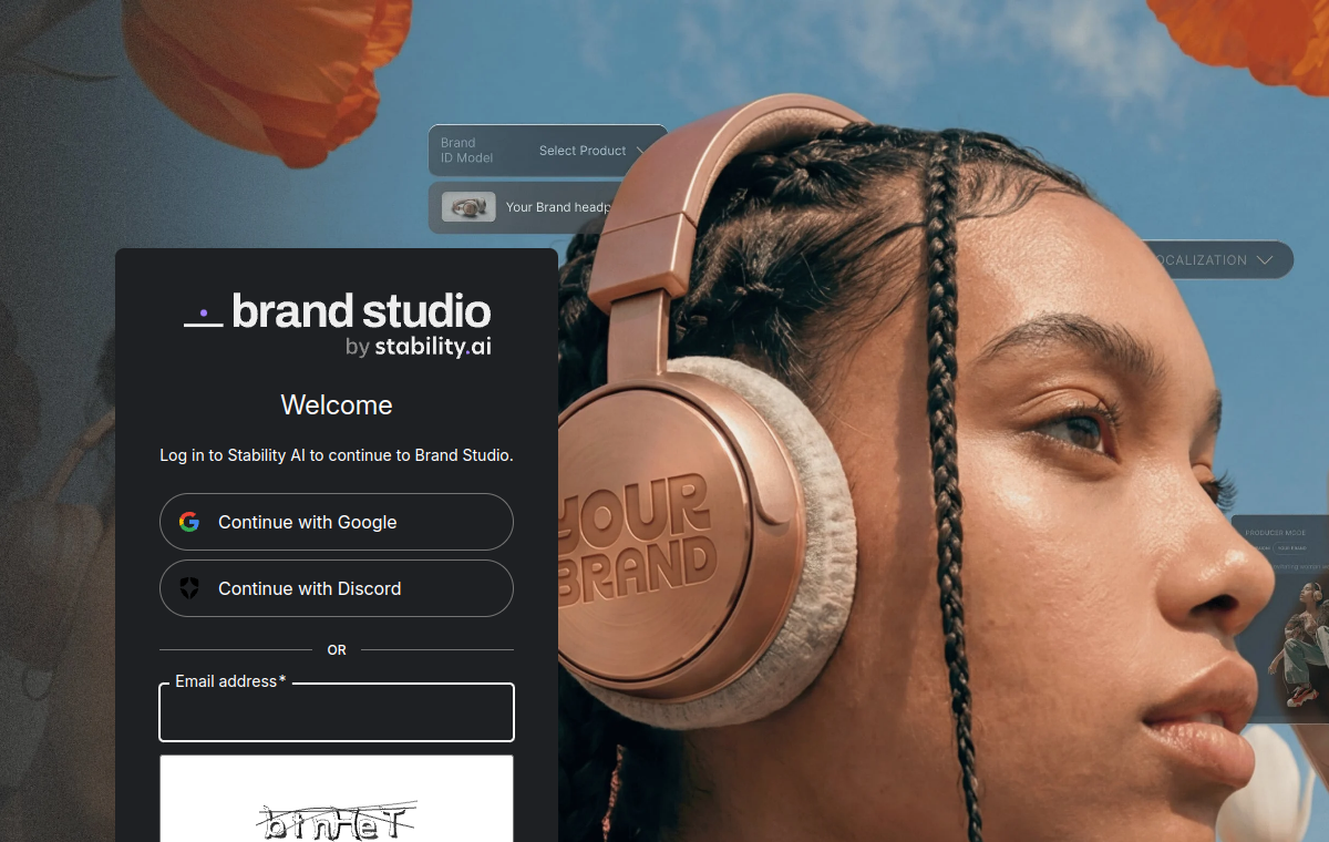 DreamStudio (Stable Diffusion) official website screenshot