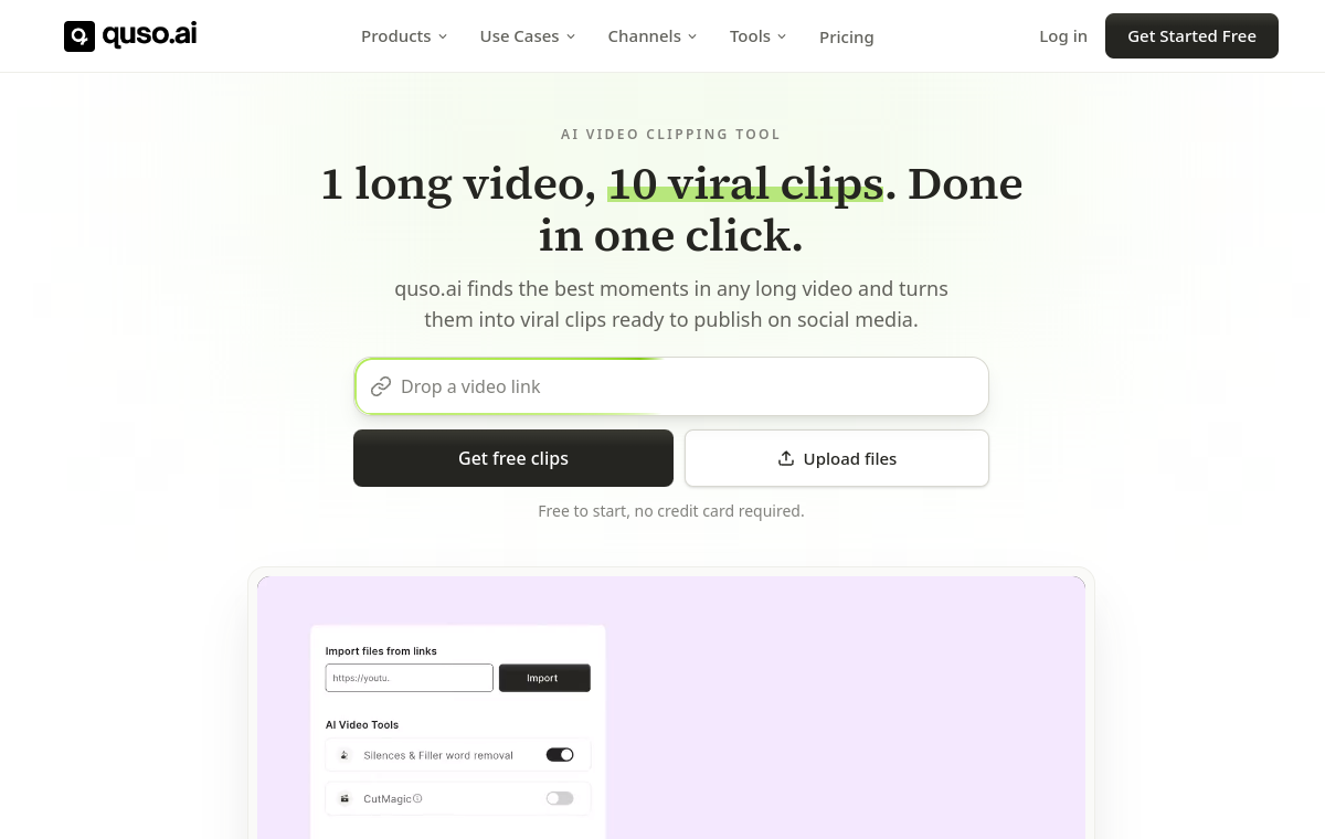Vidyo.ai official website screenshot