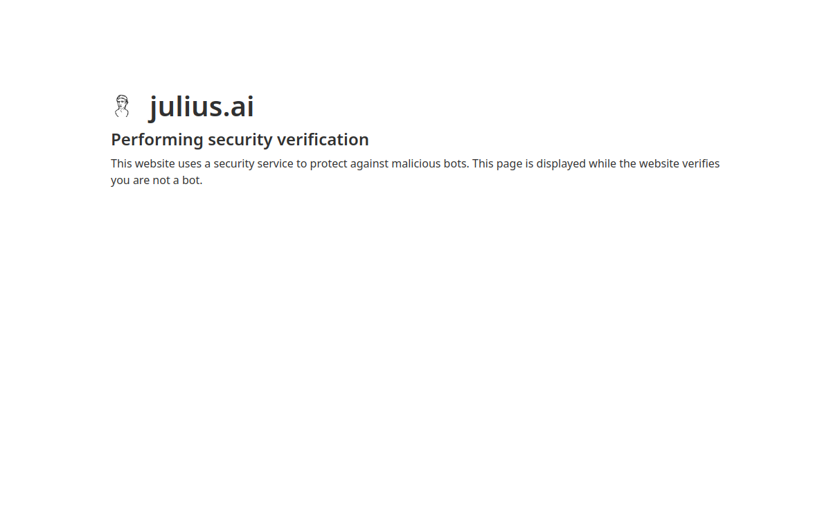 Julius AI official website screenshot
