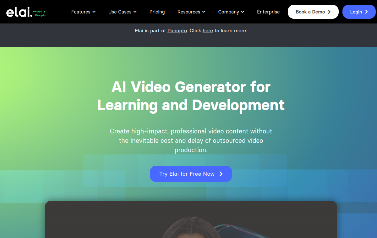 Elai.io official website screenshot