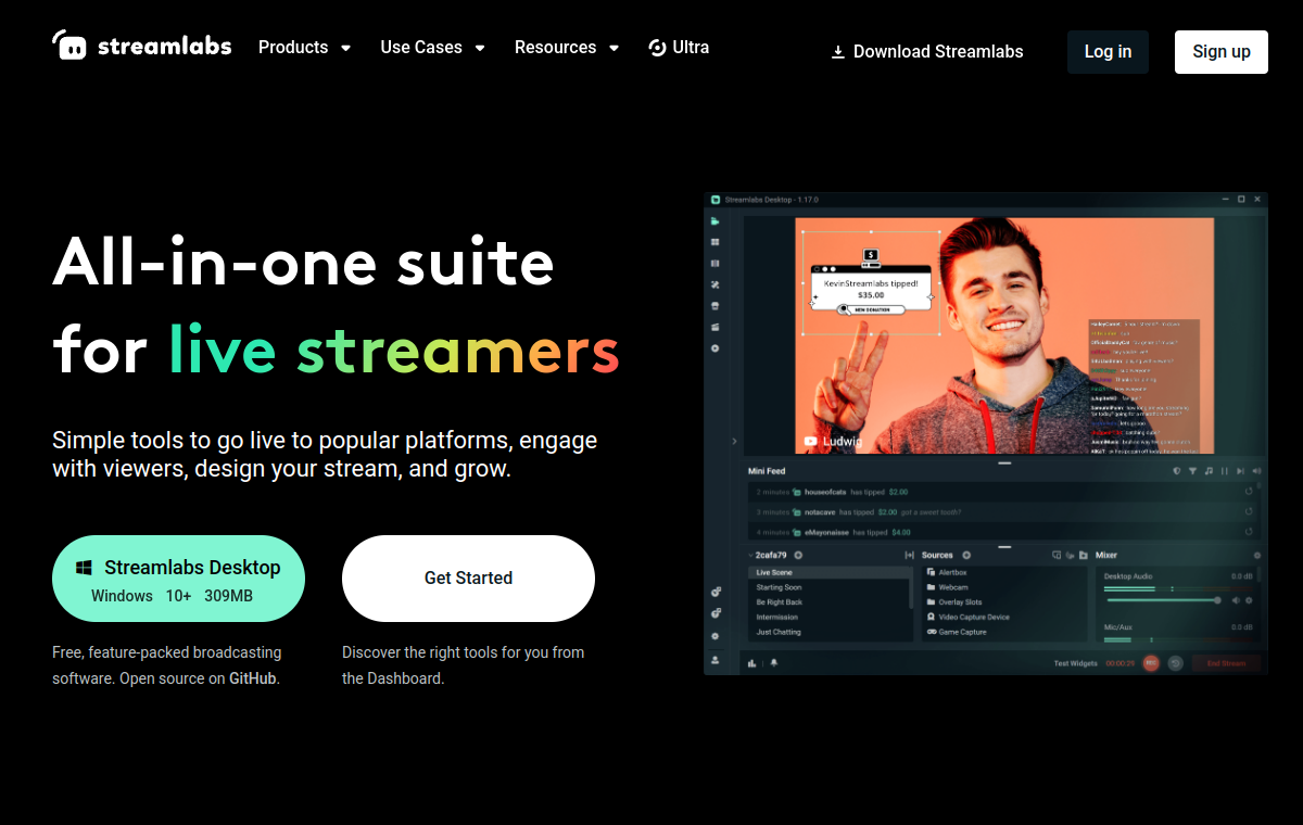 Streamlabs official website screenshot