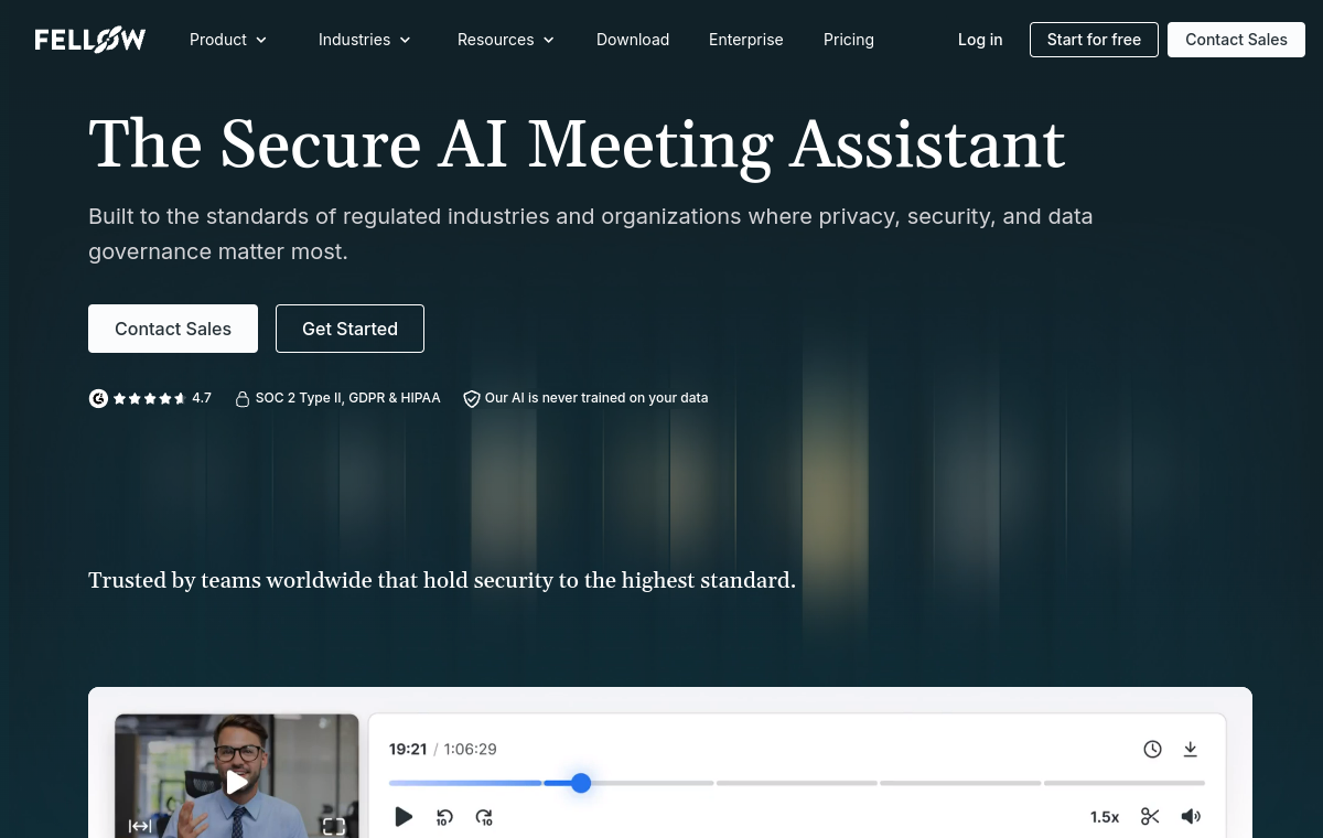 Fellow official website screenshot