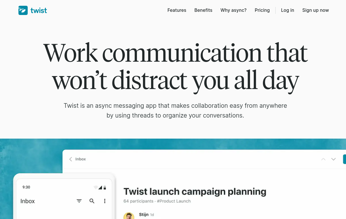 Twist official website screenshot