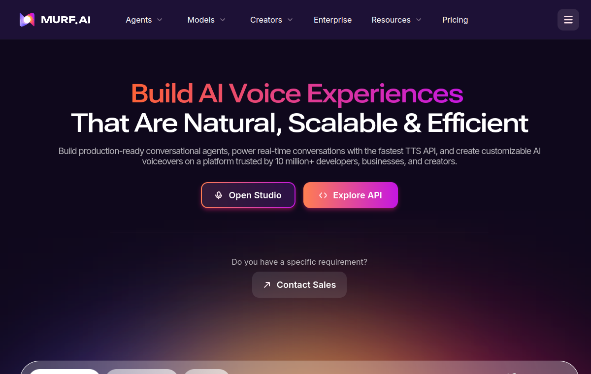 Murf AI official website screenshot