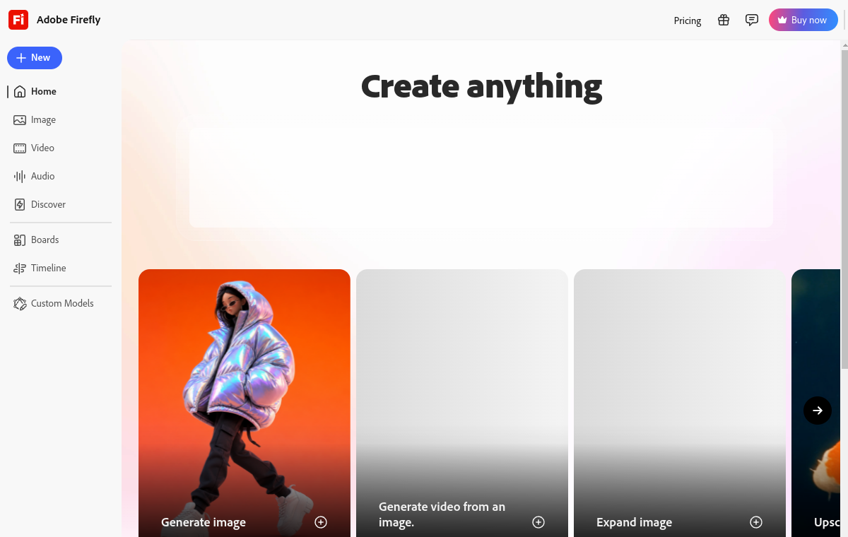 Adobe Firefly official website screenshot