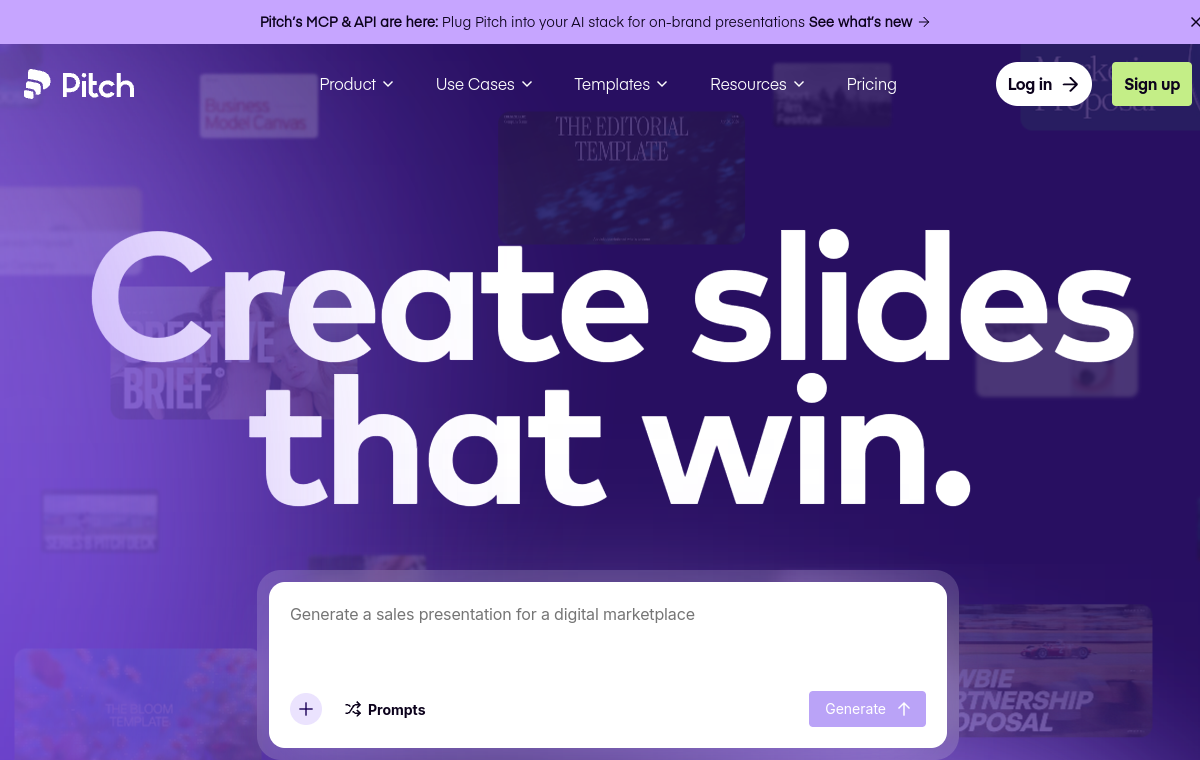 Pitch official website screenshot