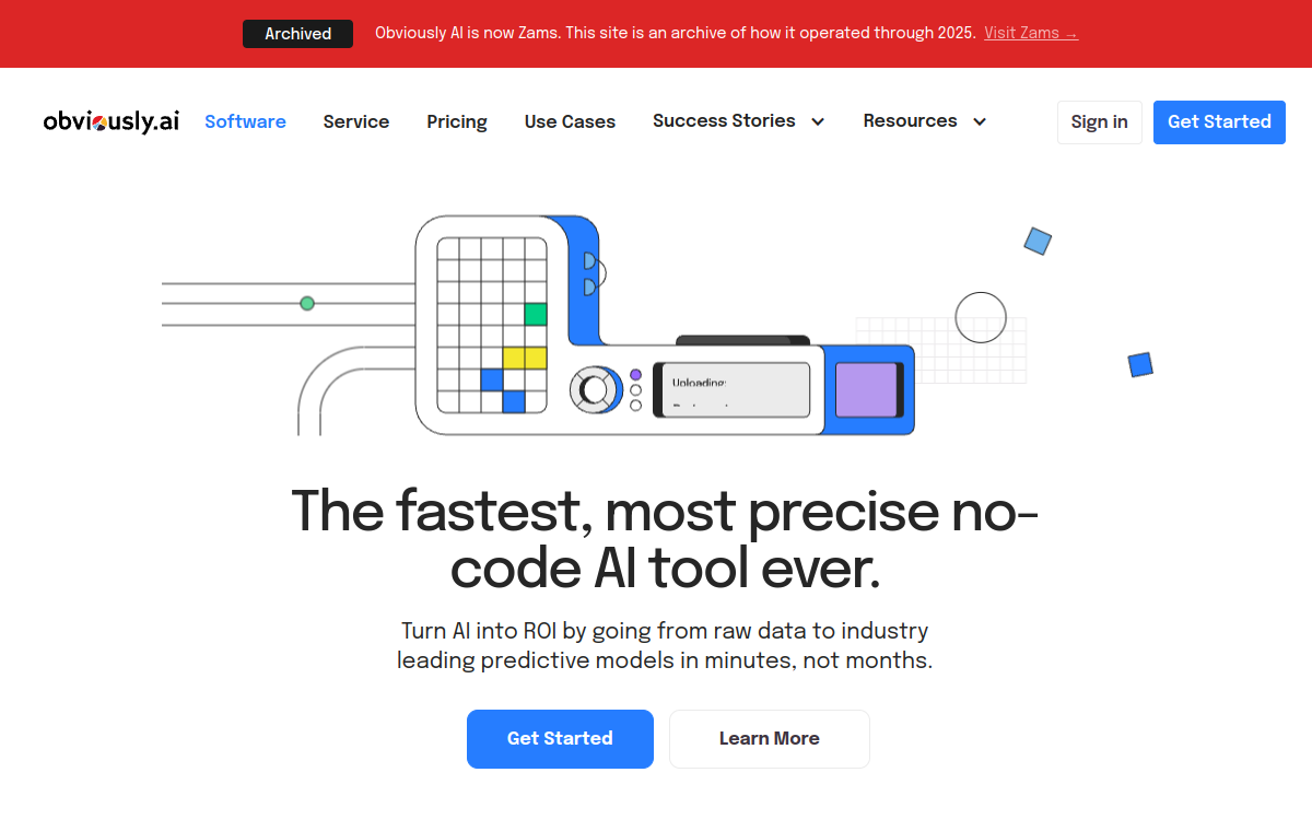 Obviously AI official website screenshot