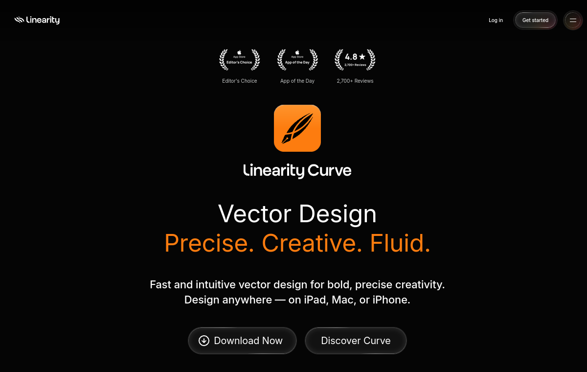 Linearity Curve official website screenshot
